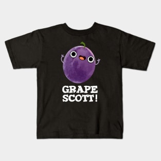 Grape Scott Cute Fruit Grape PUn Kids T-Shirt